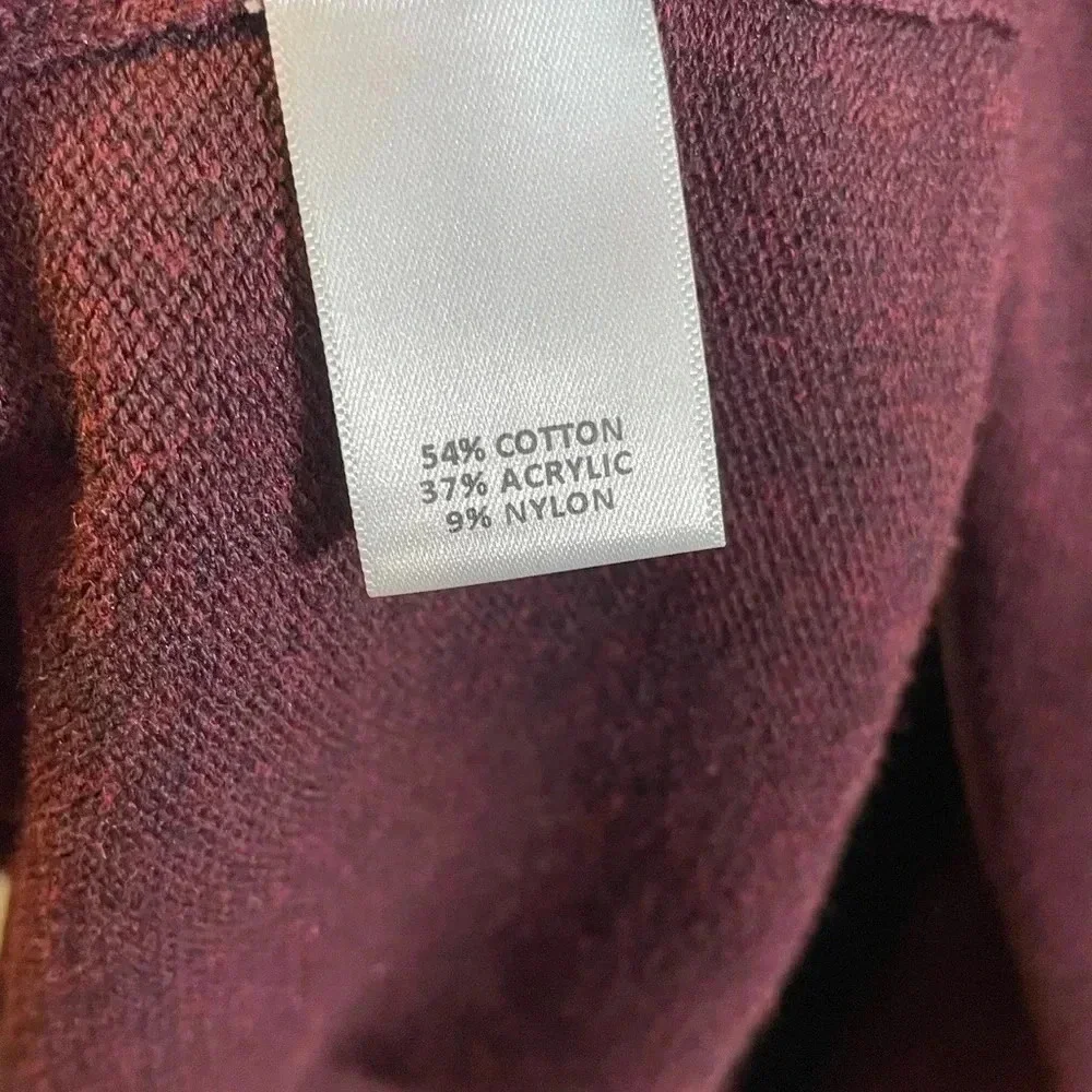 Roundtree & Yorke Men's Size 3XB Pullover Sweater Gray Burgundy Stripe